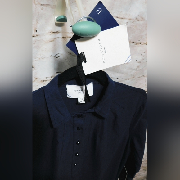 NWT French Navy Polly Dress Size XS In French Navy By Pomander Place - Picture 4 of 9